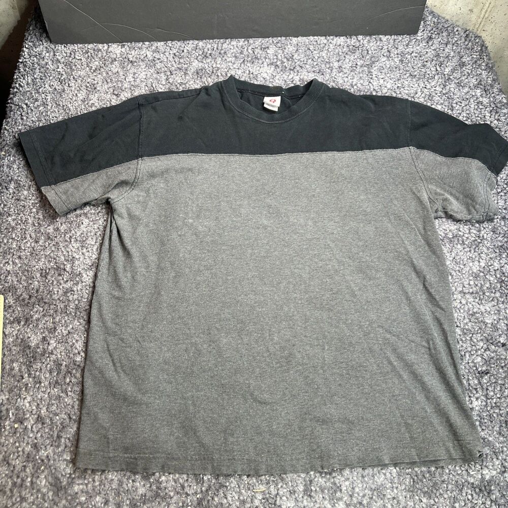 Vintage Anchor Blue Brand T Shirt Men's XL Grey/Black Made In USA